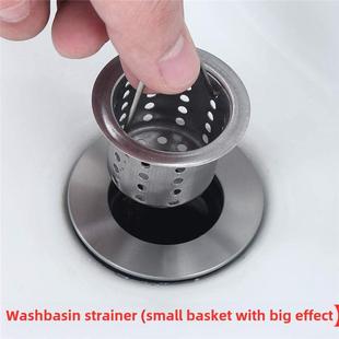洗脸盆过滤器篮下水道毛防堵塞网地漏盆洗脸盆过滤器不锈钢漏斗