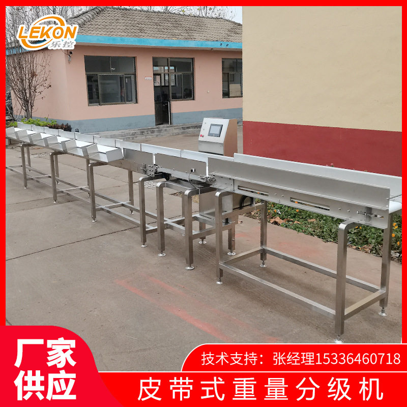 乐控特价皮带重量分选机 柚子榴莲自动分选设备 哈密瓜大小分级机