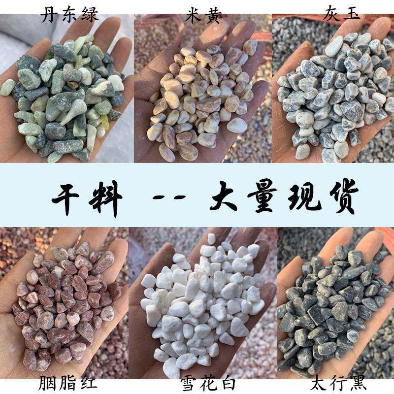 彩色石子厂家 红色水洗石 彩色胶粘石子 磨圆鹅卵石 铺路五彩石