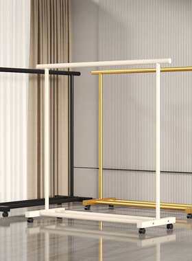 【2.3万人收藏】衣帽架落地家用卧室可移动奶油风挂衣服耐用宿by