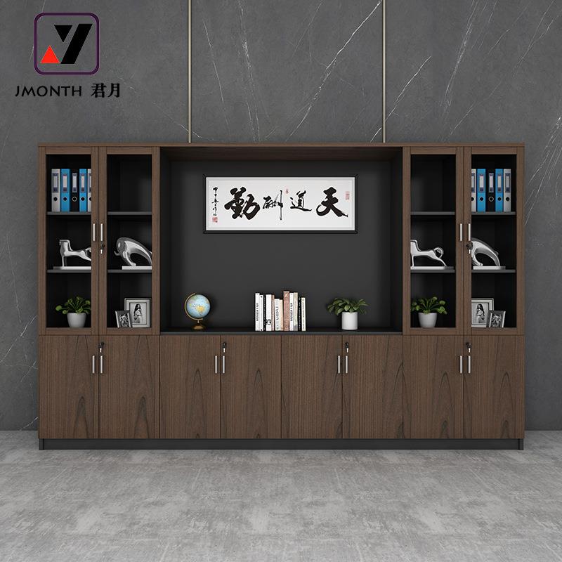 办公文件柜老板办公室展示柜资料柜靠墙储物柜带锁柜玻璃门展示柜