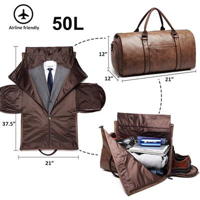 Carrying clothing bag, leather clothing luggage bag, conver