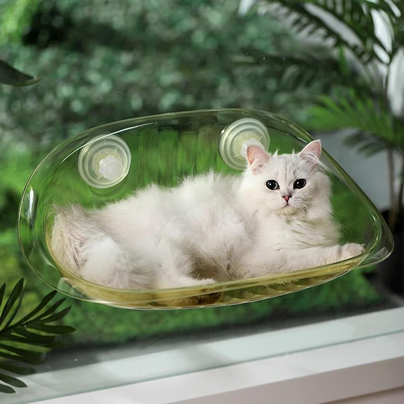 正品猫窝四通季用猫爬架猫咪窗户吸盘床挂床千阳台边秋玻璃睡觉猫