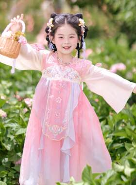 女童汉服2026春季新款小女孩国风仙气公主连衣裙儿童古风表演襦裙