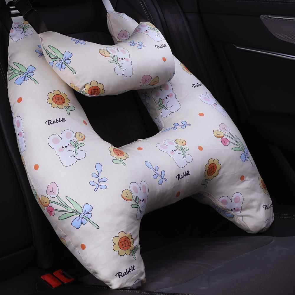 高档汽车宝抱枕被子两用儿用童可爱靠枕车神安全带套宝车载睡觉器