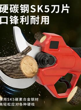 21V锂电式加杆园林修枝剪延长长杆户外绿VEU篱缩伸电链锯高枝杆杆