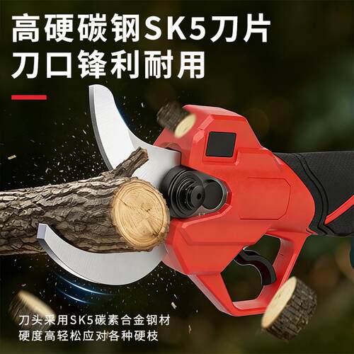 21V锂电式加杆园林修枝剪延长长杆户外绿VEU篱缩伸电链锯高枝杆杆