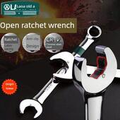 老A多功能快速棘轮扳手双头两用开口梅花扳手呆扳手五金扳手