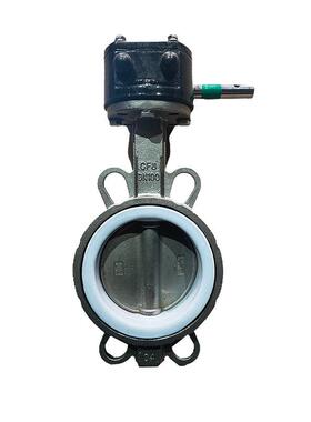 D371F-16P聚四氟乙烯密封中线对夹不锈钢蝶阀304体涡轮驱动