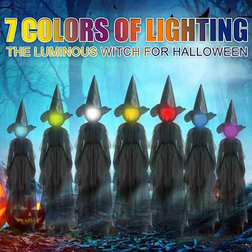 Halloween Decorations Outdoor Large Light Up Screamin witch