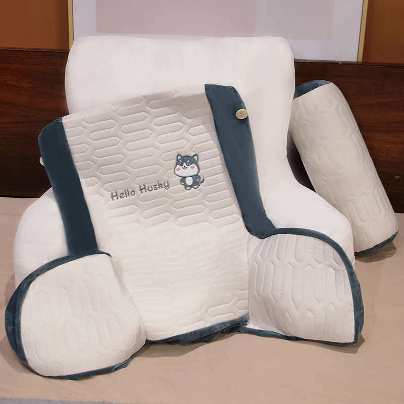 卡通凉感乳胶加高床头软包沙发靠垫枕头床上床靠护腰垫靠枕抱枕#L