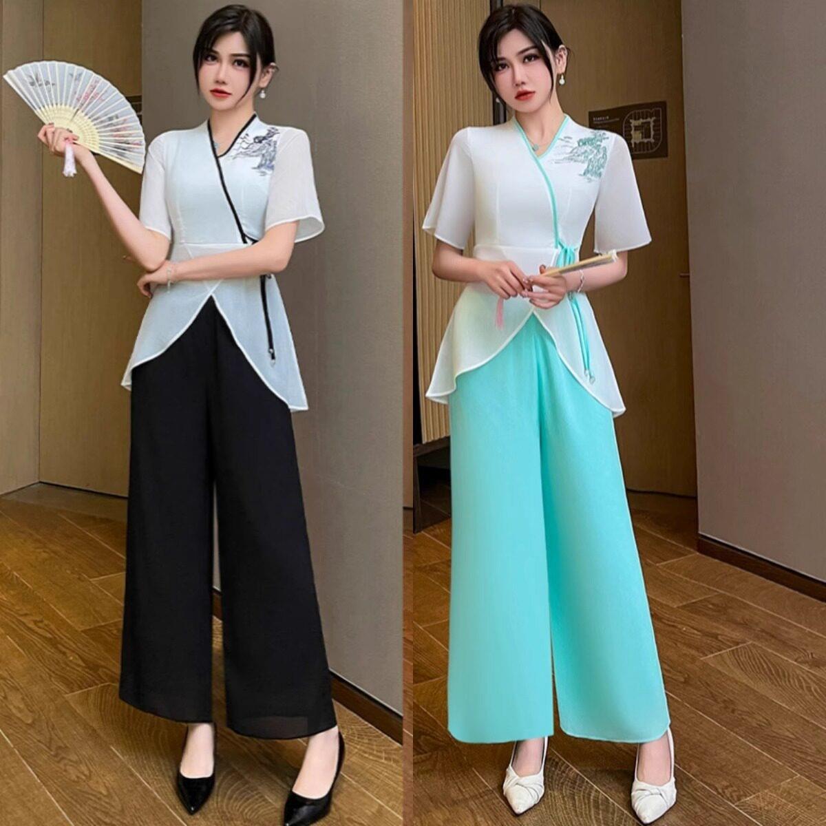 中式采耳师服新款按摩桑拿足浴技师工作服气质仙气养生师高端工服