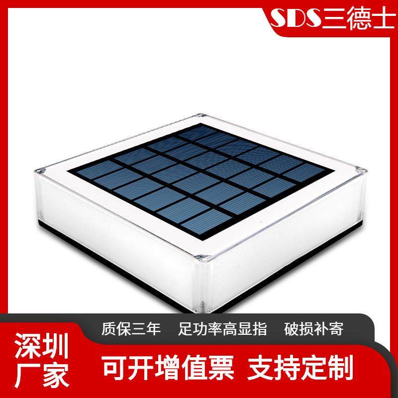 新款太阳能柱头灯户外围墙篱笆柱子花园渐变定色RGB庭院灯