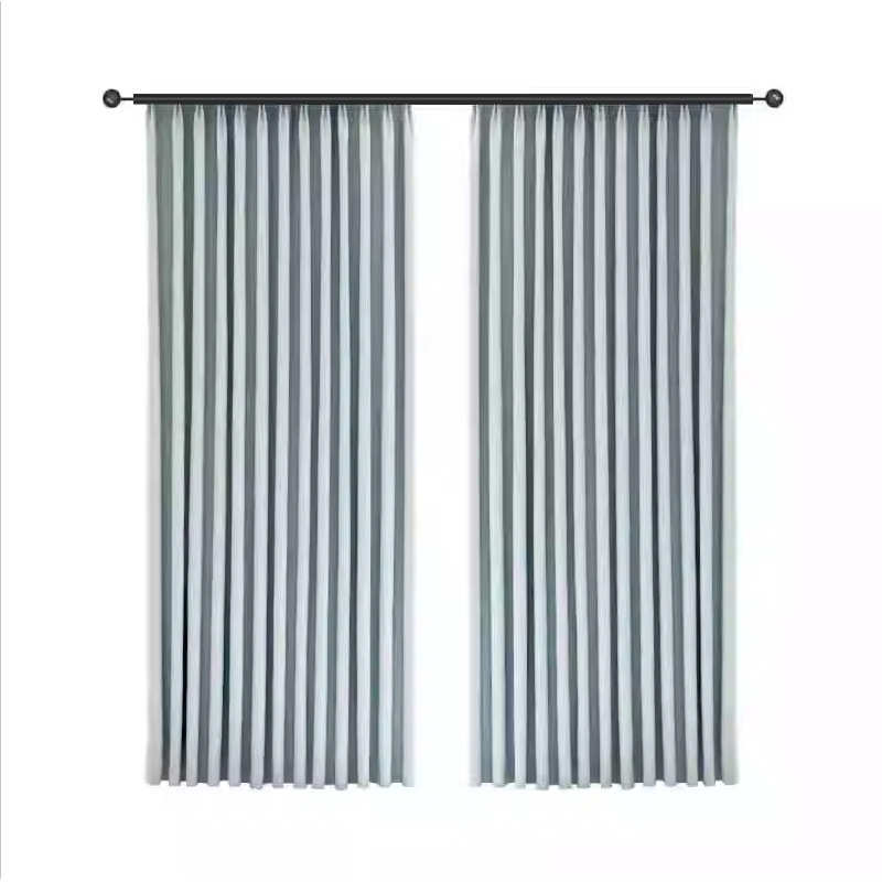 绍兴柯桥窗帘新款法式雪尼尔客厅阳台纯色遮光大师全遮光窗帘成品