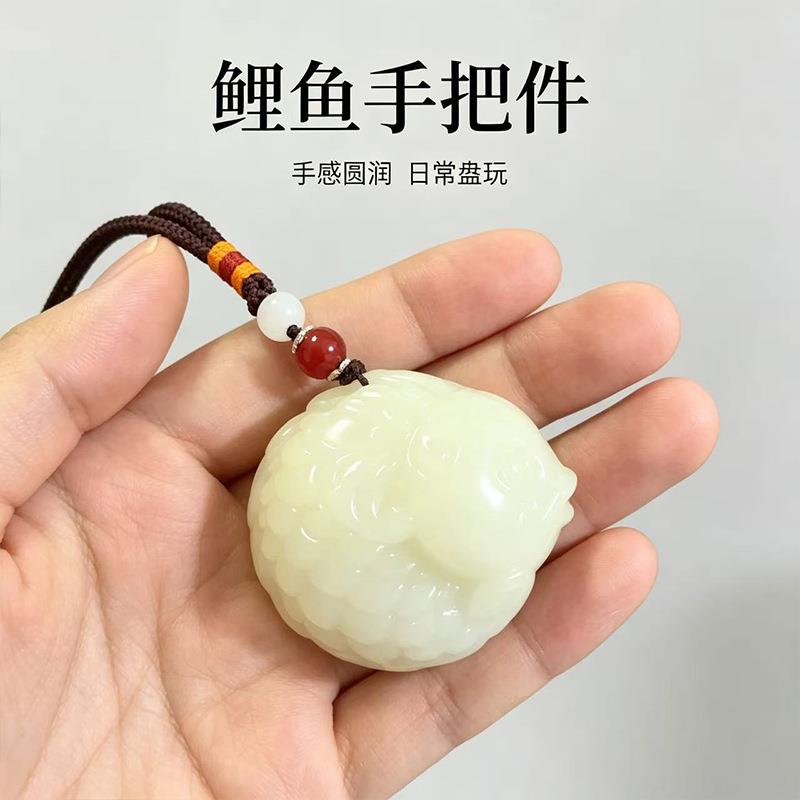 年年有鱼锦鲤鱼手把件家居桌面装饰品送朋友生日礼物茶宠创意礼品
