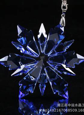创意水晶工艺品新款2018大雪花冰雪奇缘汽车挂件车内用品直销