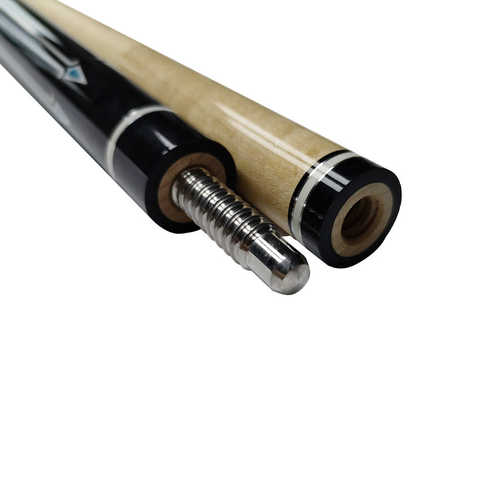 美式球杆便携桌球杆大头九中式2球杆八分体台彩816杆球1/黑