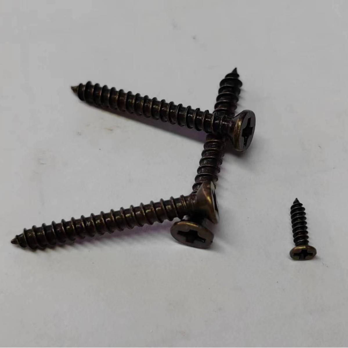 青古94铜色沉头十字槽自攻螺丝KA螺丝钉2平头自攻镀钉M2/M.3/M螺2