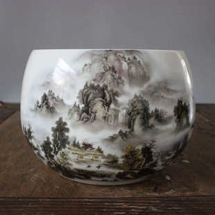 乌龟金鱼花盆鱼缸中式养鱼供应锦鲤大号景德镇聚宝盆陶瓷缸盆批发