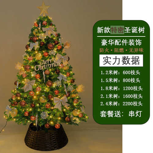 圣诞树家用套餐摆件场景布置圣诞节装饰品diy感发光2024新款批发