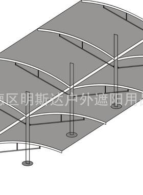 小区膜结构双开收费遮阳雨篷张拉膜双挑商场进出挡雨棚岗亭篷钢构