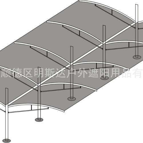 小区膜结构双开收费遮阳雨篷张拉膜双挑商场进出挡雨棚岗亭篷钢构