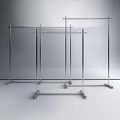 店货架中岛陈列架道具 挂衣架子女装 服装 店专用展示架不锈钢落地式