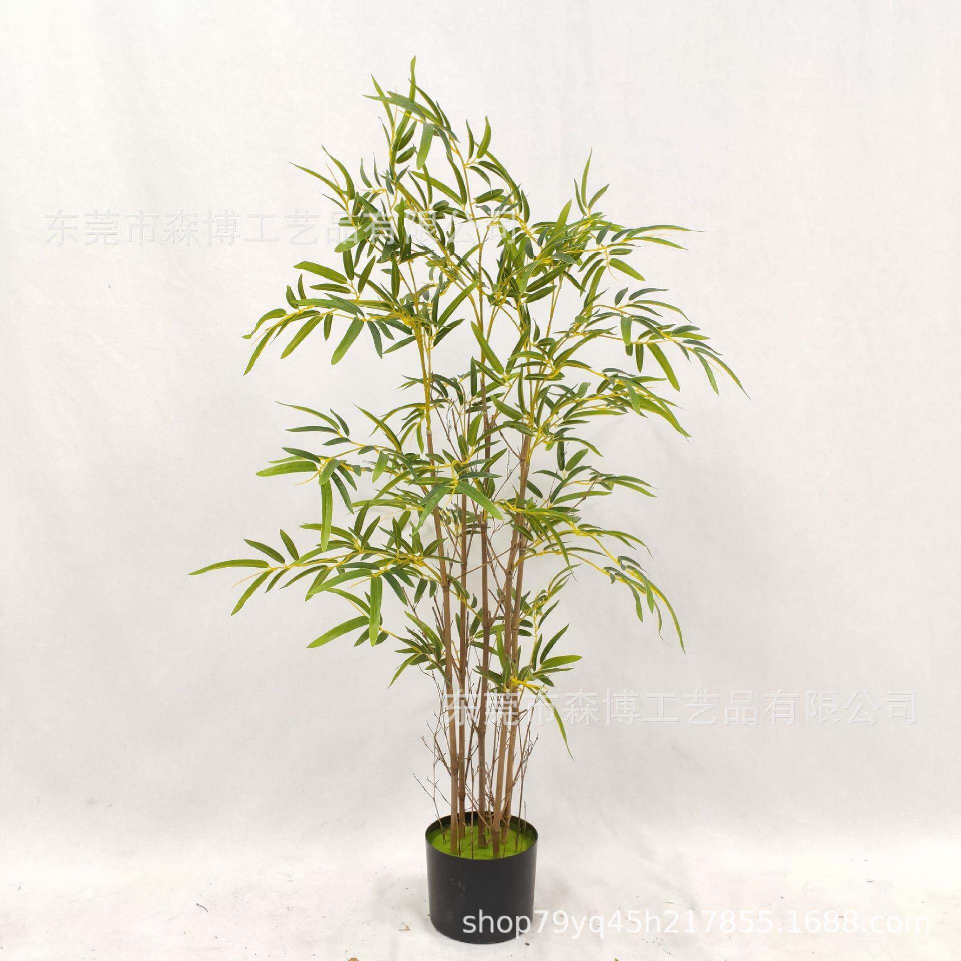 仿真杆竹子植盆栽软SB-ZZ-32装园林绿细叶子散尾落葵针葵真地橱窗