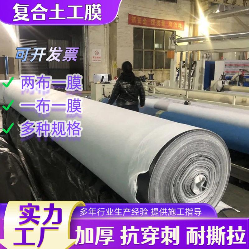 复合土工膜800人工湖蓄水池人工湿地水库防渗膜全新料复合土工膜