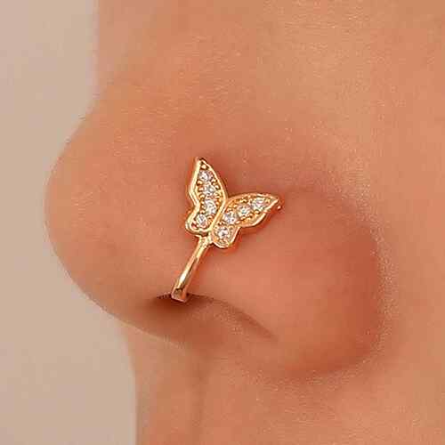 Butterfly non perforated nose clip U-shaped nose ring