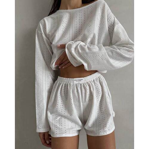 2025 Womens Set Loose Pullover Top Shorts
