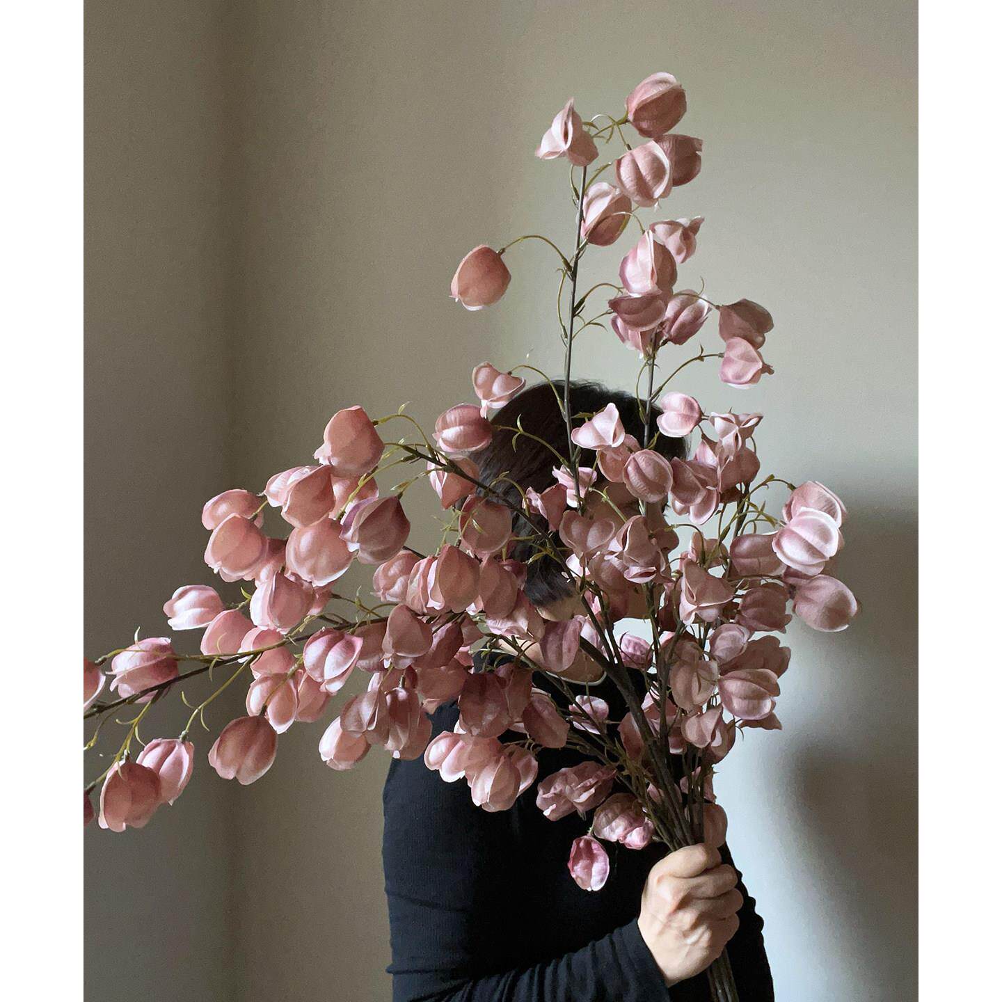 仿手工真花粉色束客插厅装饰永生花摆件家ABI花居花
