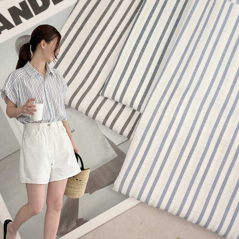 新连衣裙条纹面料 涤纶人棉提花色织条子布 甜美衬衫上衣泡泡布料,纺织面料/辅料/配套,服装花边,淘宝优惠券,粉丝福利购,淘宝优惠卷