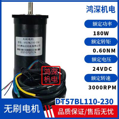 57直流无刷电机DT57BL110-2300.7NM210W3000转24VDC高速低噪音