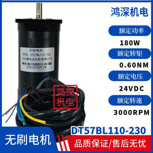 57直流无刷电机DT57BL110-2300.7NM210W3000转24VDC高速低噪音