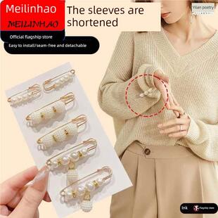 袖长是为瞭缩短工件。毛衣袖子过长要缩短人工制品可以拉紧袖口，