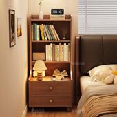 实木床QMT头层柜书墙架一体家用卧纳室多置物架小户型收柜简约靠