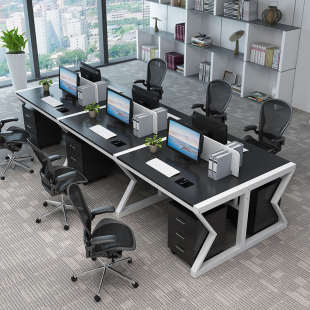 公司职员办公桌简约电脑桌 屏风卡座办公桌椅组合会议桌厂家批发