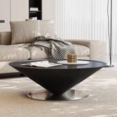 新款 245质客家级用小户型轻奢高厅感圆 悬浮飞碟茶几实木形材jjt