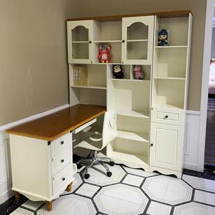 1.6米加长男孩 1.4 DDX8830书台 地中海儿童书桌书架书柜组合1.2