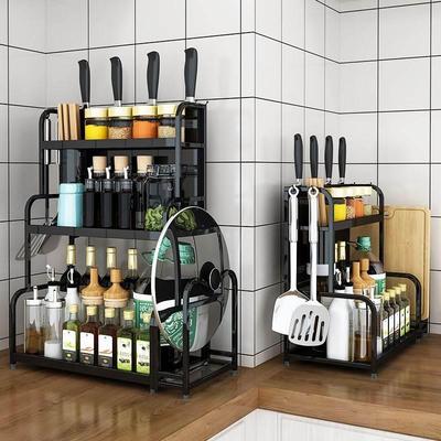 厨房调料置物架不锈钢多功能筷子架台面调味品油盐酱醋瓶收0107p