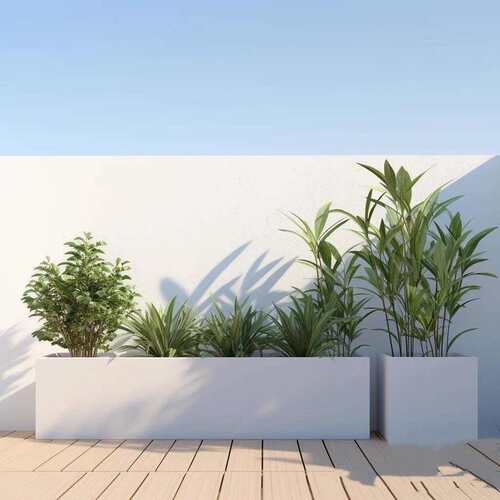 户外不锈钢花箱阳台种植箱广场商业街长方形花坛铁艺成品花槽