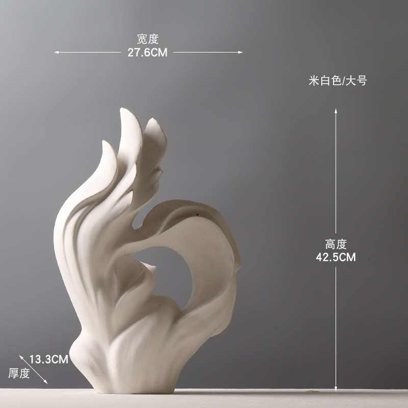 艺术陈设创意酒店摆件工艺品陶瓷现代简约花架设计师装饰品样板房