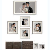 台油方形结婚照摆皮质画框相框相框12封面相框寸式 相册挂婚纱照