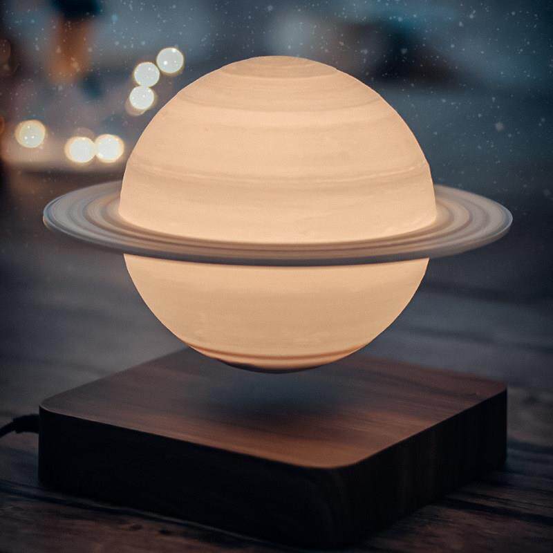 磁悬浮月球灯蓝牙音响台灯木星月亮星球小夜灯床头土星桌面氛围灯