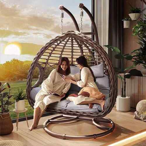 鸟户外吊al005篮秋千椅庭院双人吊椅家阳台室内网红巢吊床藤椅摇