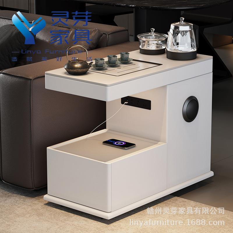 实木现代可移动烧水泡茶茶几客厅家用沙发边几边柜多功能轻奢推车