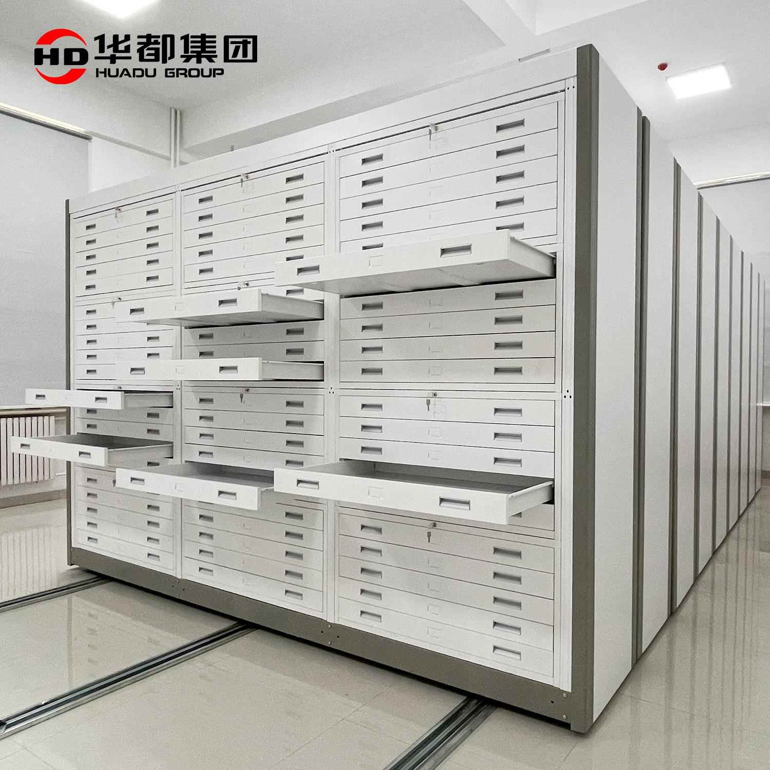 定制智能底图密集架智能密集柜手摇移动档案柜抽屉文件柜库房