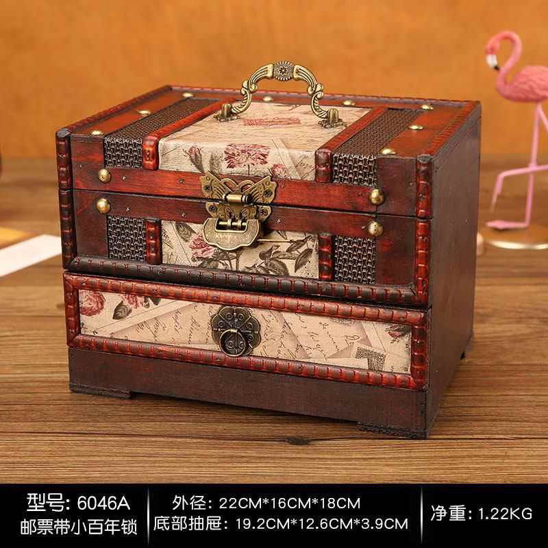 高档复古中式梳妆古代结古收风饰首饰盒