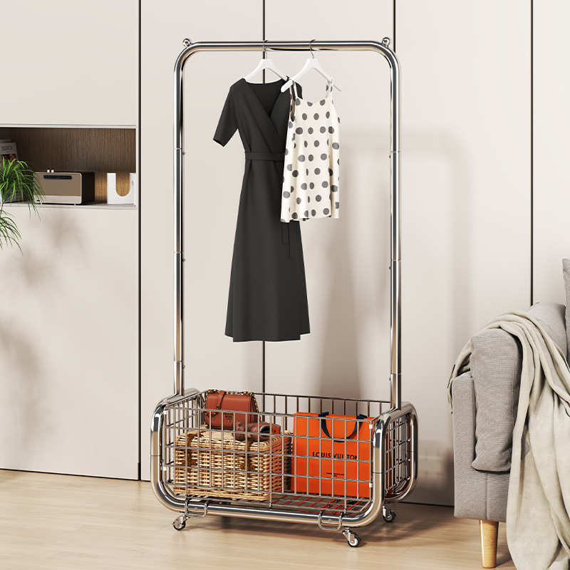 晾衣架落地家用挂衣架卧室宿舍衣帽架室内阳台简易凉晒衣服杆架子